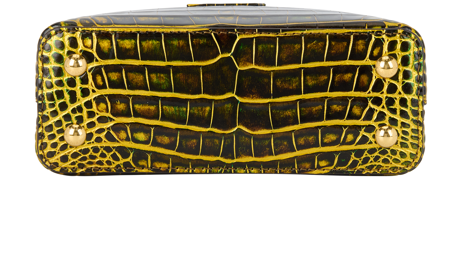 Mini Capucines, &pound;9,500, Handbags, Black/Gold/Green, Crocodile, Top view